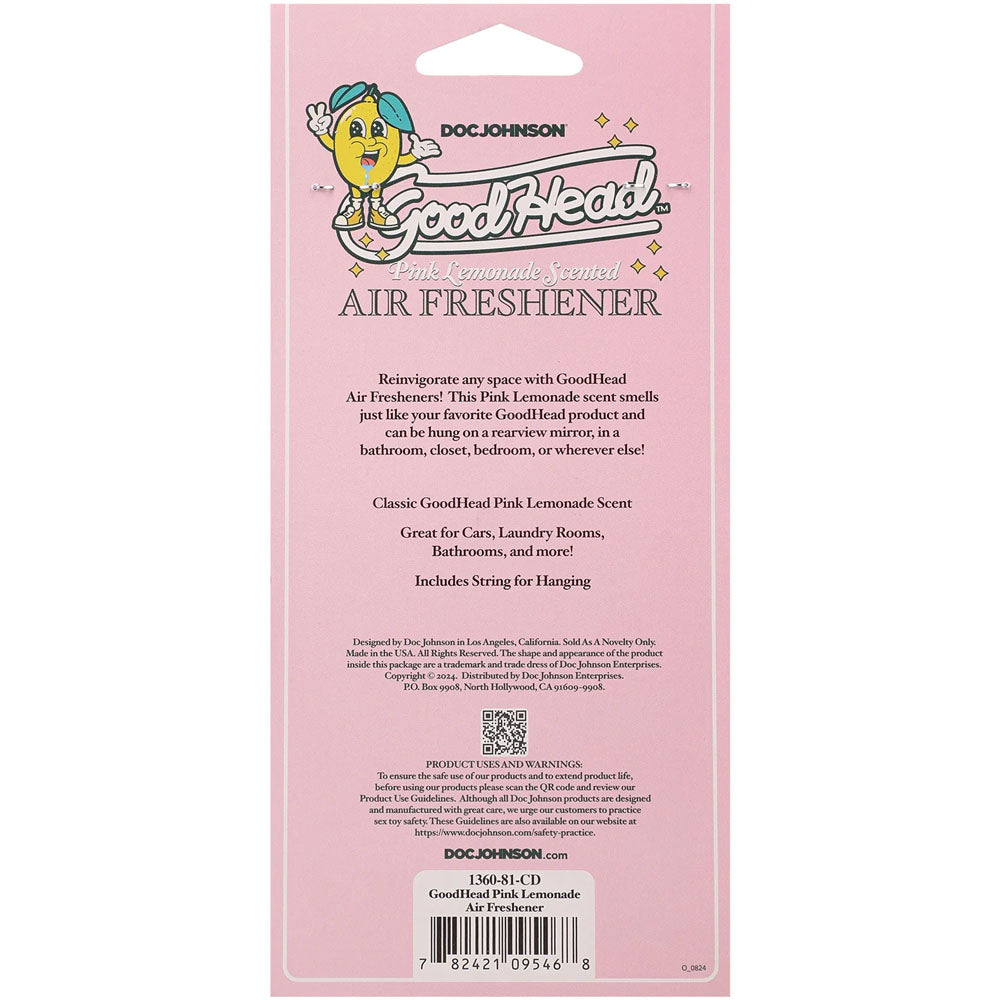 GoodHead Air Freshener - Pink Lemonade - Pink Lemonade Scented Air Freshener-1360-81-CD