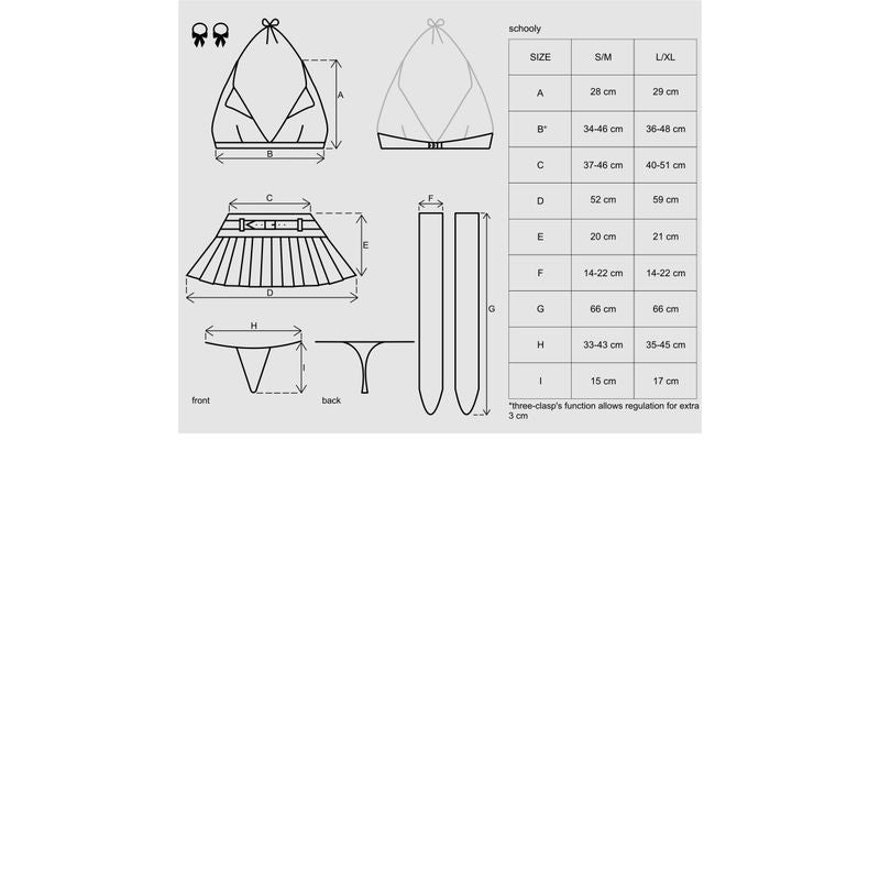 School Girl 5 Pc Costume-3118-L/XL