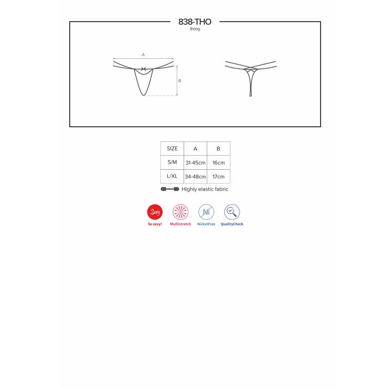 Thong 838 Red-6767-Red-L/XL