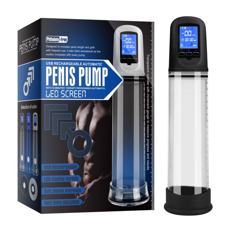 Luxury USB LCD Auto-Pump Clear-XLCDPC