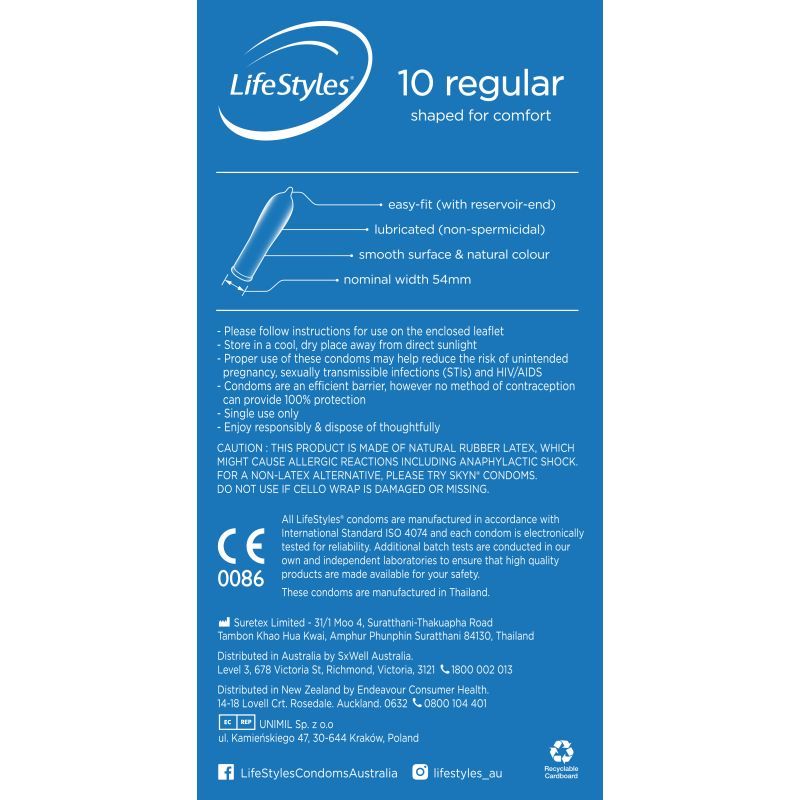 Lifestyles Regular Condoms 10-LS360577