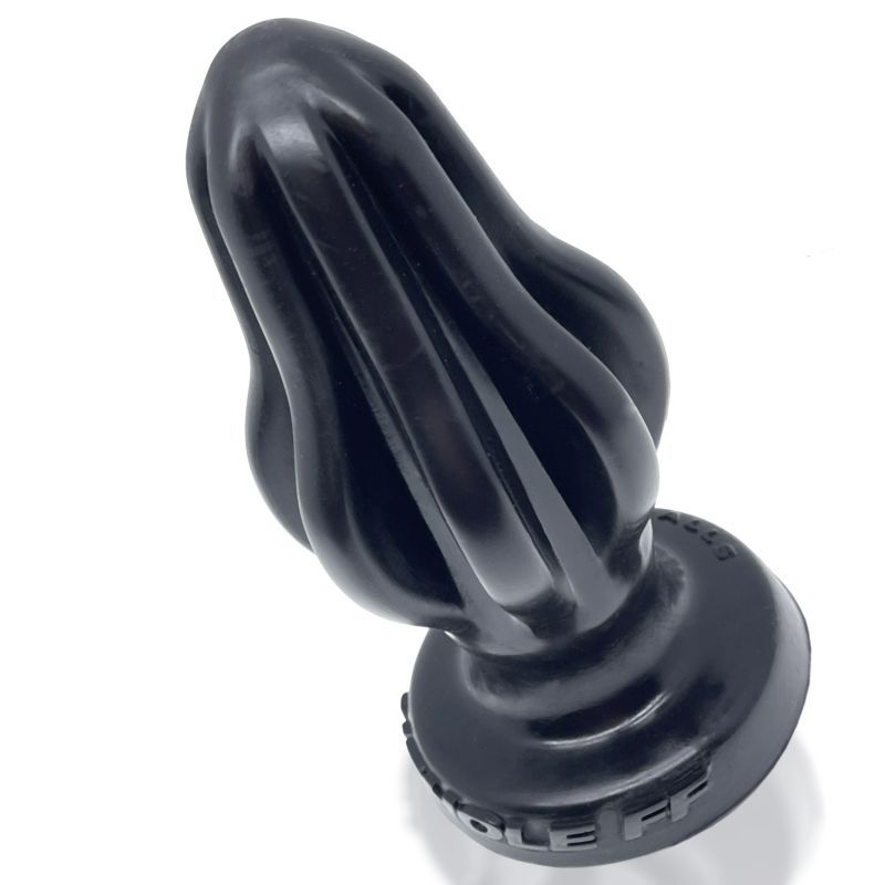 Airhole-2 Finned Buttplug Black-OX-1925-BLK-M
