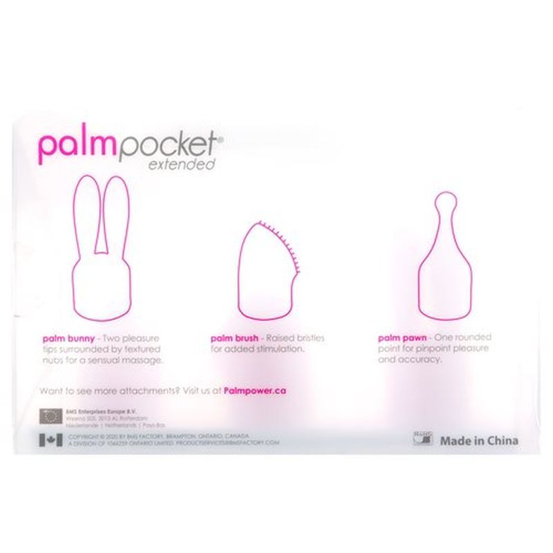 PalmPower Pocket Extended Silicone Massage Heads 3 Pc Set-30829