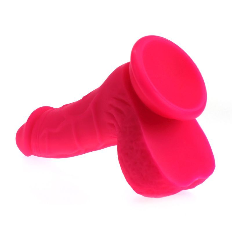 Pedro Thick Realistic Cock w Balls Pink-SILICONE-005-PNK