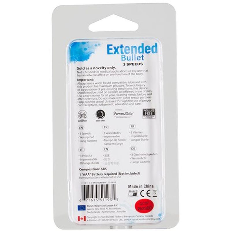 Power Bullet Extended 9cm 3 Speed Teal-5119-3