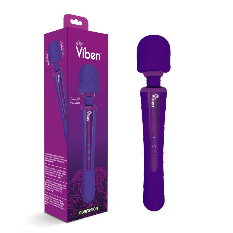 Viben Obsession Rechargeable Wand Massager Violet-VB-66100-VIO