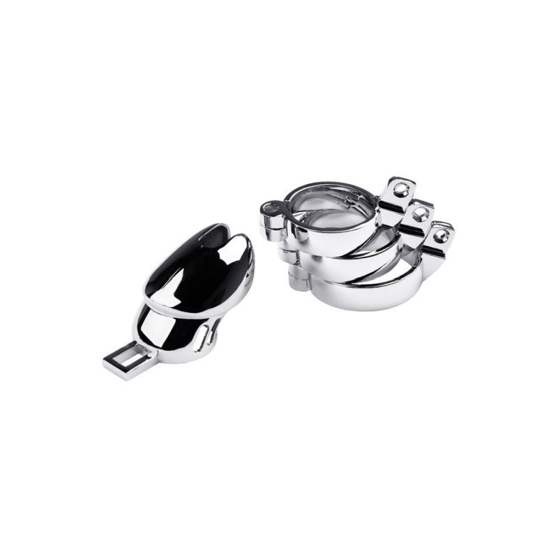 Silver Metal Chastity Cage Adjustable-717207