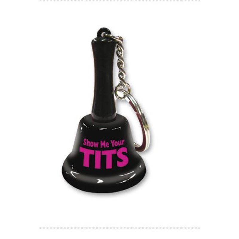 Show Me Your Tits Mini Bell Keychain-KEY-15-E