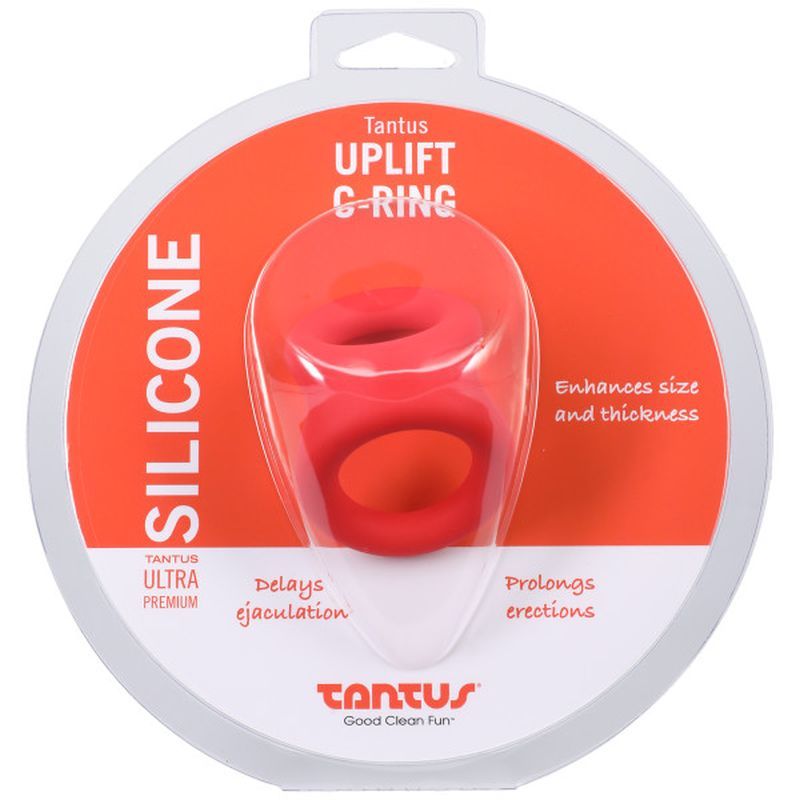 Uplift Silicone Cock Ring Crimson-0191-46-TC