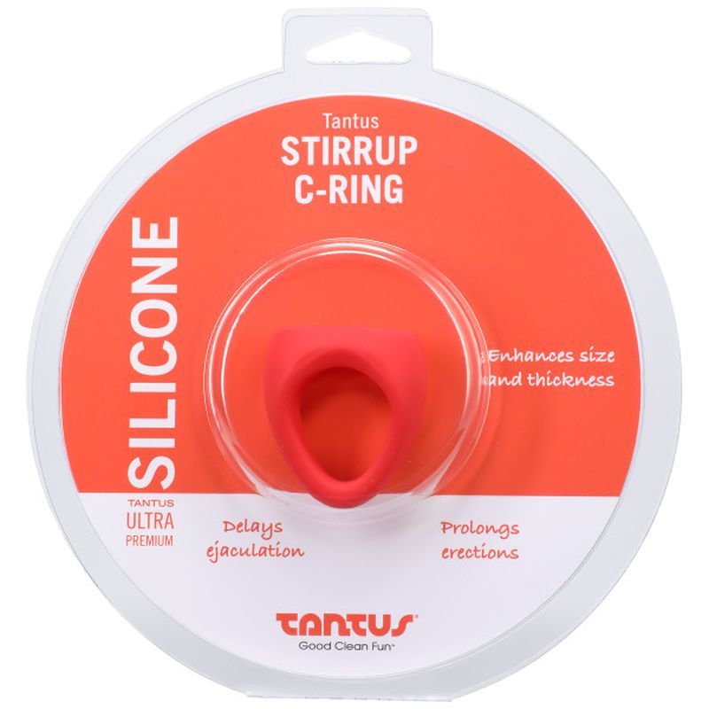 Stirrup Silicone Cock Ring Crimson-0191-49-TC