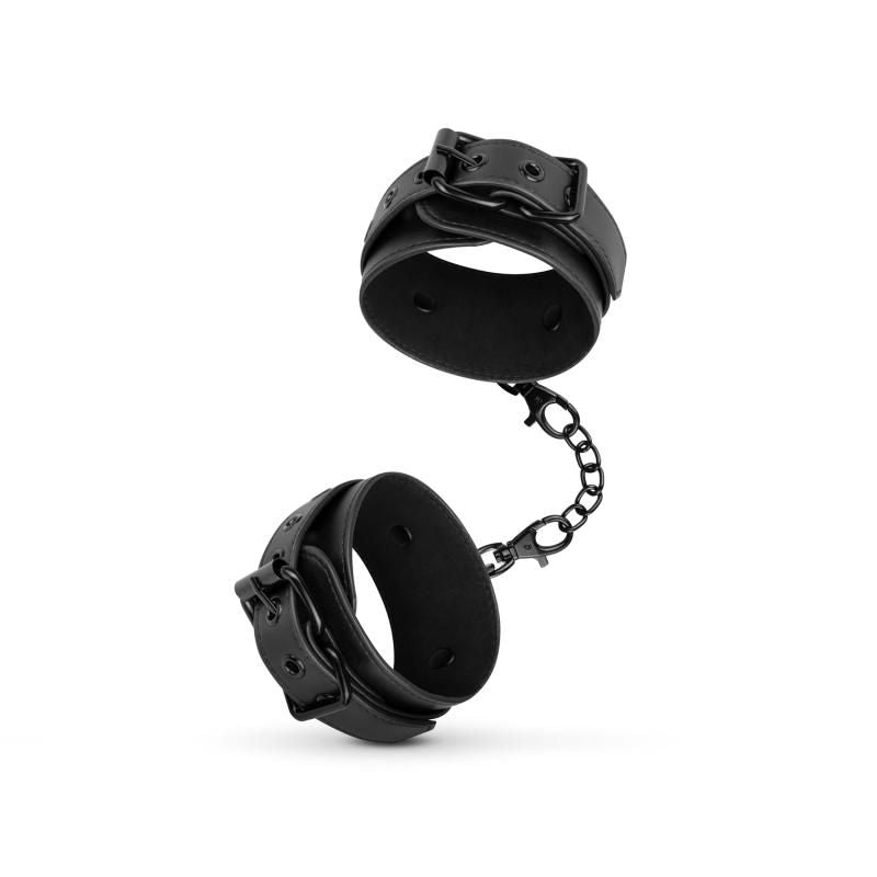 Faux Leather Handcuffs Black-BF001BLK