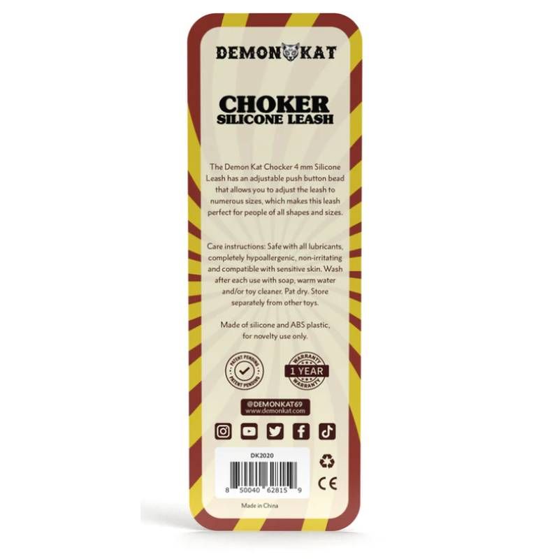 Silicone Choker Leash Black-DK2020