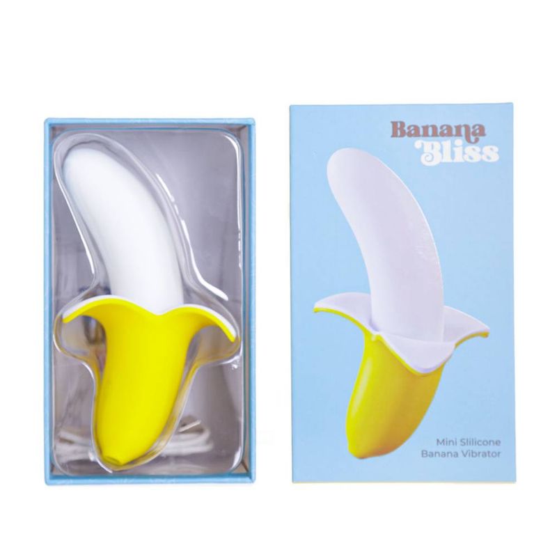 Banana Bliss 13cm Silicone Slimline Vibrator Massager-EG190074