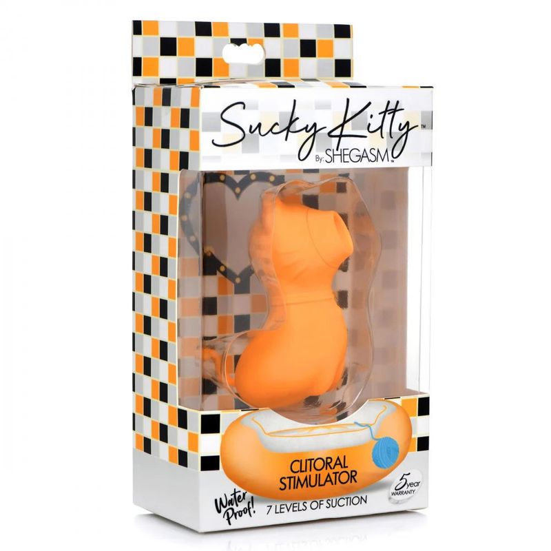 Sucky Kitty 7X Clitoral Stimulator Orange-AG960-Orange