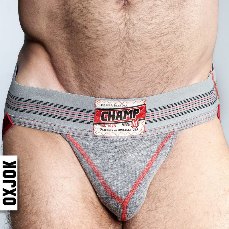 Oxballs Champ Vintage Jockstrap Gray Heather-JOK-1004-GRY-S