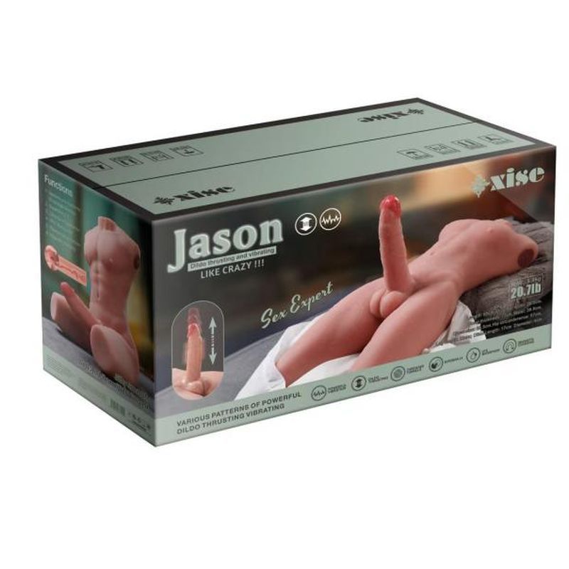 Jason 8kg USB Auto Thrusting 17cm Cock and Ass Male Torso-SQ-MAR30023