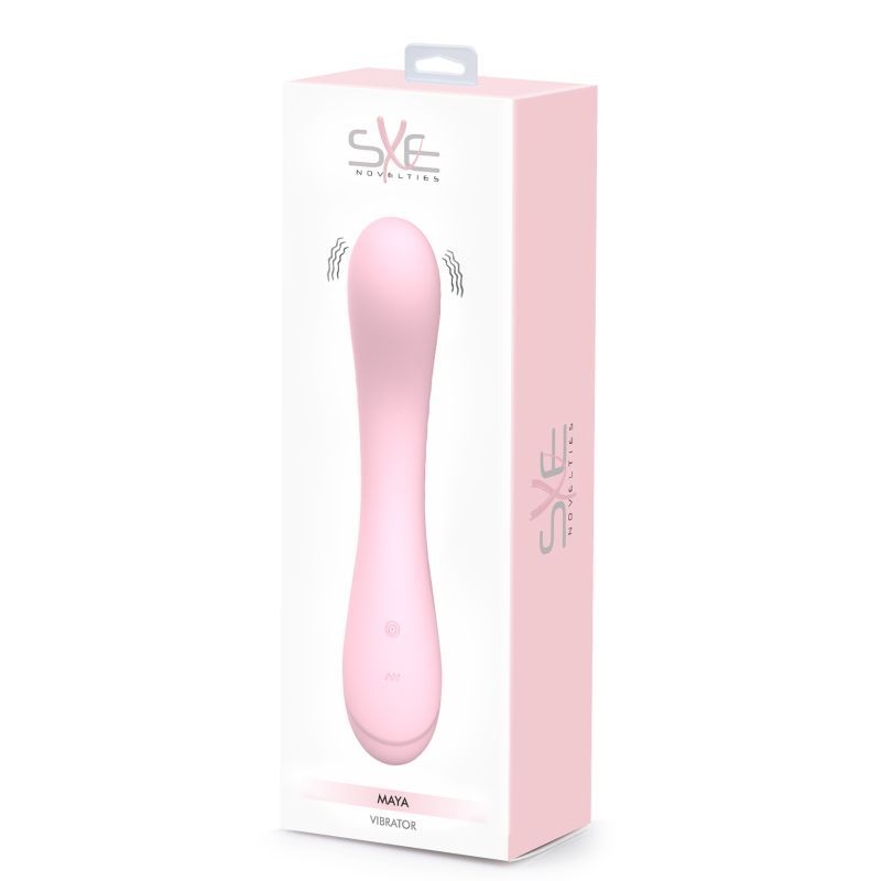 Maya Curve Silicon Vibrator Pink-SXE-0524