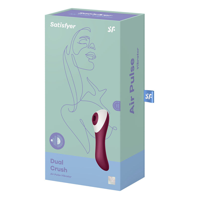 Satisfyer Dual Crush - Red Air Pulse Stimulator with Vibration-4003061