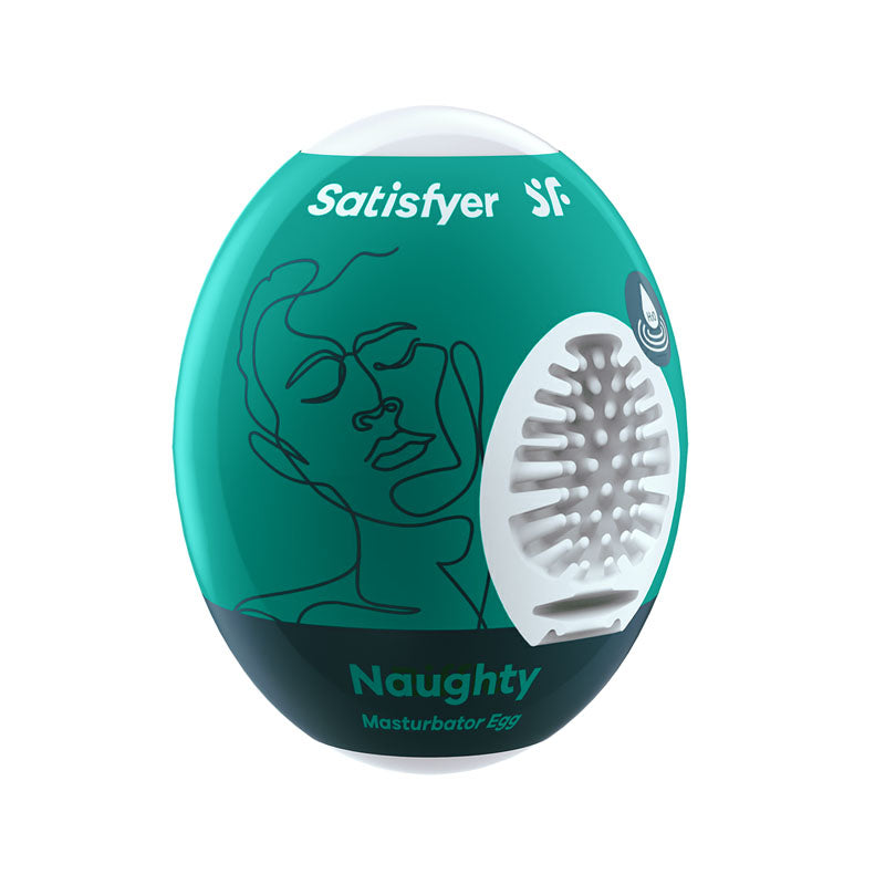 Satisfyer Masturbator Egg - Naughty - White Stroker Sleeve-4010021