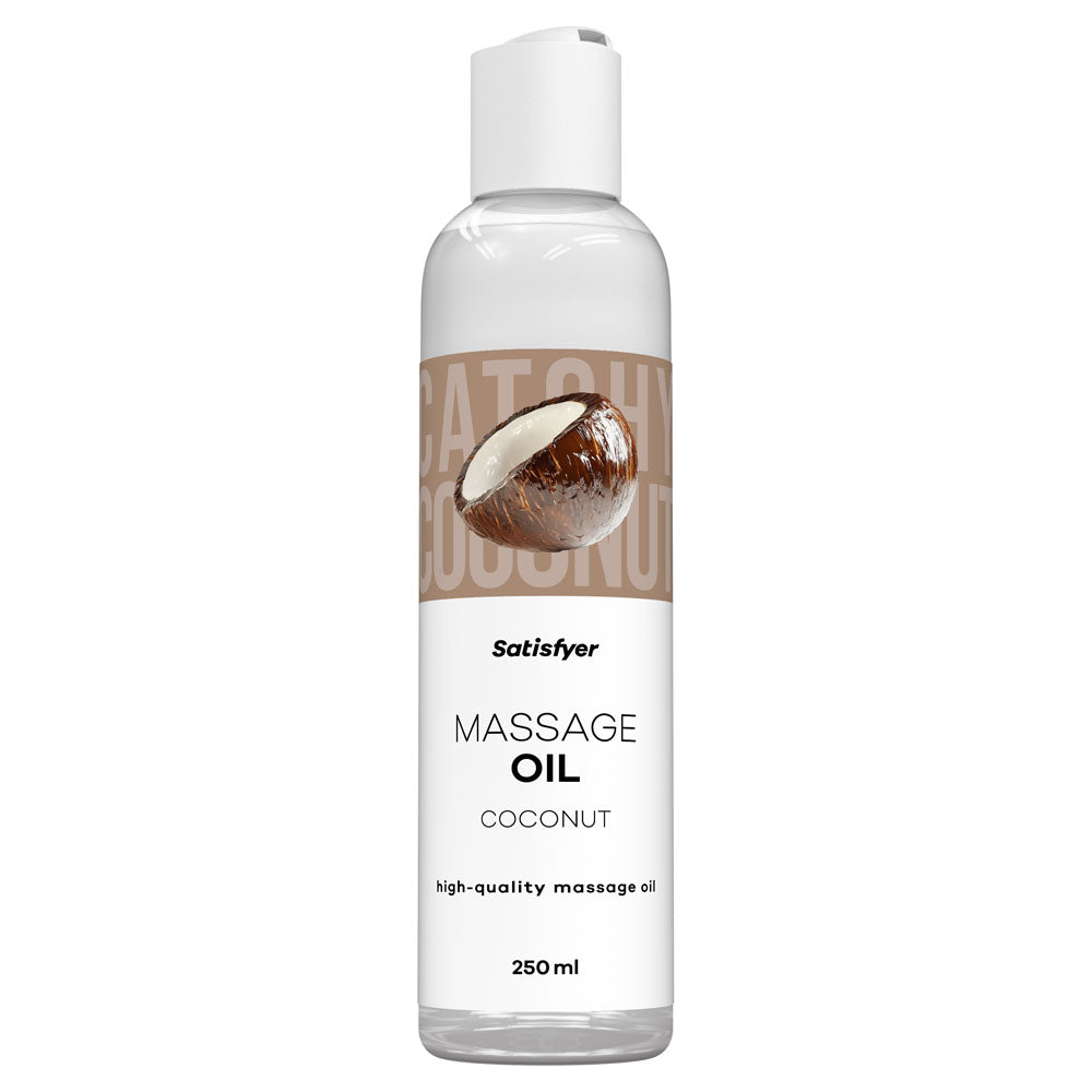 Satisfyer Massage Oil 250 ml Coconut - Coconut Scented Massage Oil - 250 ml Bottle-4083100
