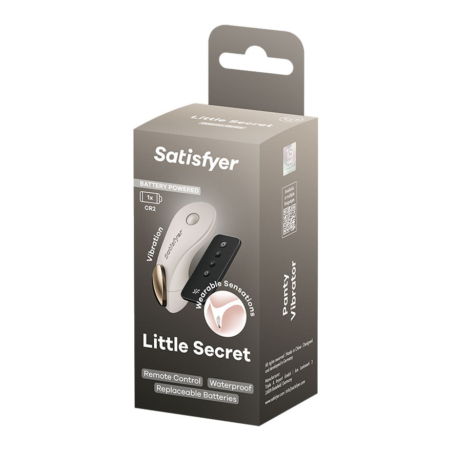 Satisfyer Little Secret - Battery Series - Beige Panty Vibrator with Remote - 4083957