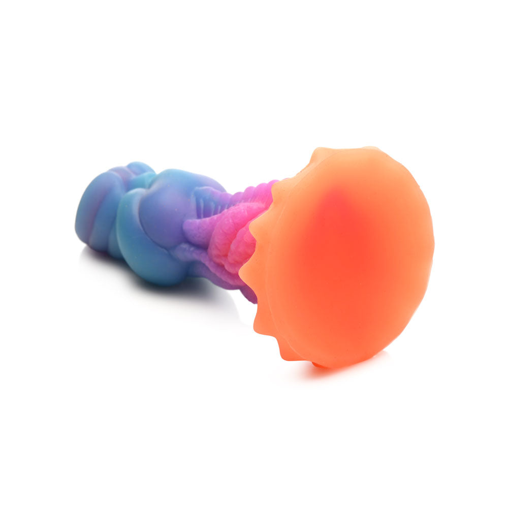 Creature Cocks Aqua-Cock - Glow in Dark Multi-Coloured 19.3 cm Fantasy Dildo-AH291