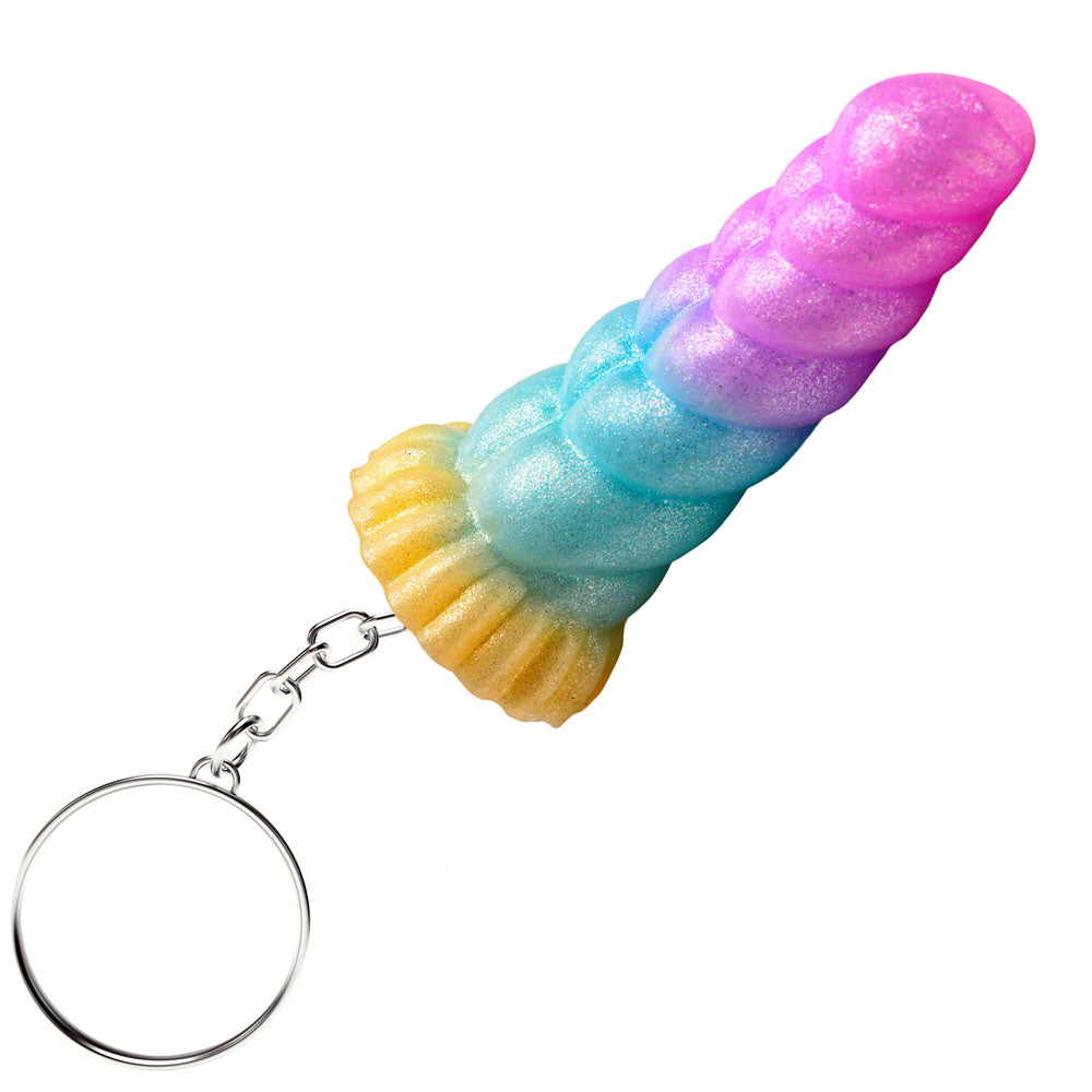 Creature Cocks Mystique Unicorn Keychain - Novelty Fantasy Dildo Keyring-AH468