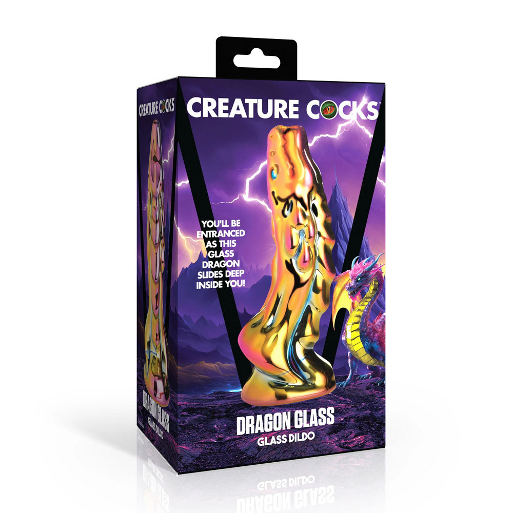 Creature Cocks Dragon Glass - Coloured 15.7 cm Glass Fantasy Dildo-AH628