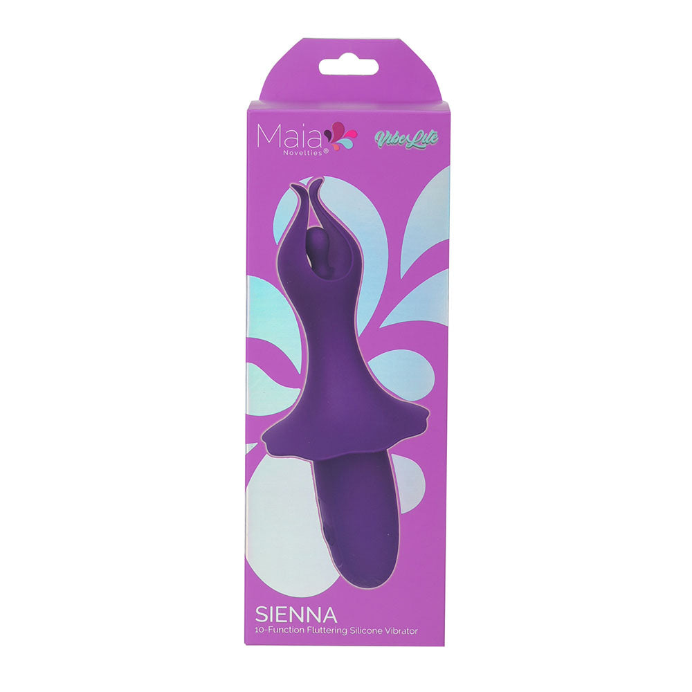 Maia SIENNA - Purple - Purple 15.2 cm USB Rechargeable Fluttering Bullet-BO-25-01-PURPLE