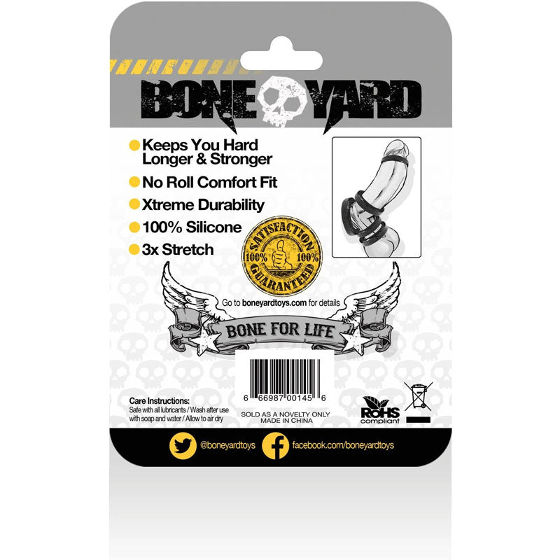 Boneyard Silicone Ring 45mm - Black 45 mm Cock Ring-BY0145