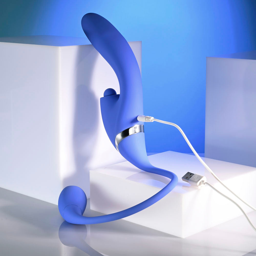 Evolved ALL IN - Purple USB Recahrgeable Triple Stimulating Vibrator-EN-RS-6152-2