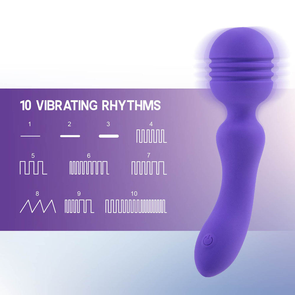 Xciter - Purple - Purple 16.5 cm USB Rechargeable Massage Wand-FPBQ048A00-022