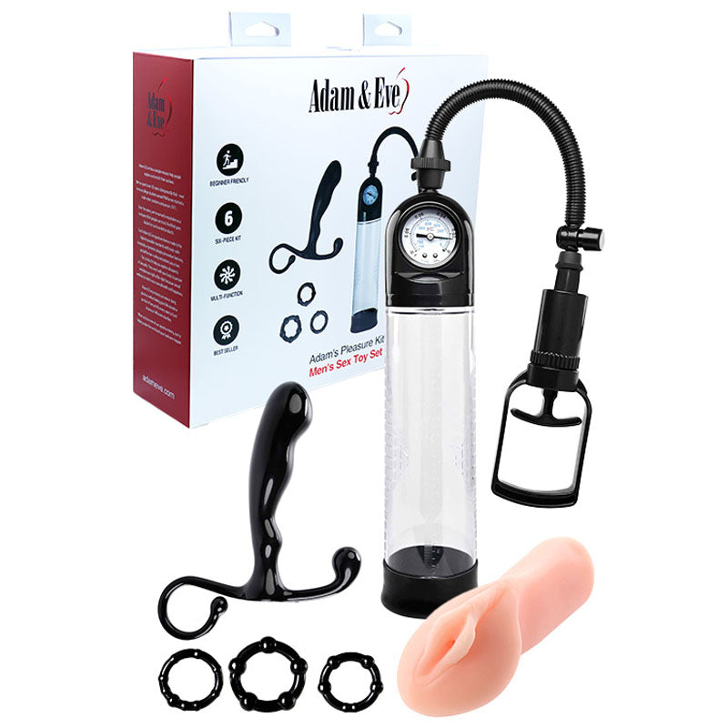 Adam & Eve ADAMS PLEASURE KIT - Male Kit - 6 Piece Set Sex Toys Perth Adam & Eve ADAMS PLEASURE KIT - Male Kit - 6 Piece Set Sex Toys Perth