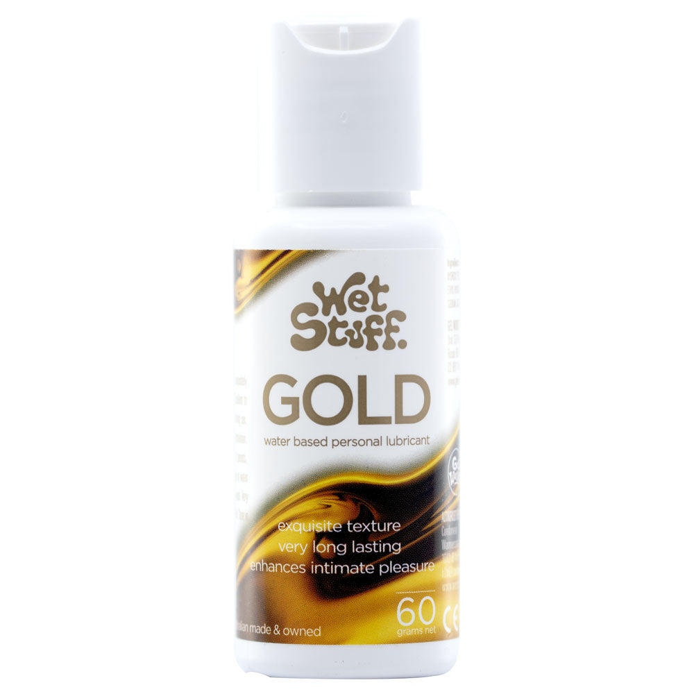 Wet Stuff Gold - 60g Bottle - Water Based Lubricant - 60 gram Bottle-GW10910
