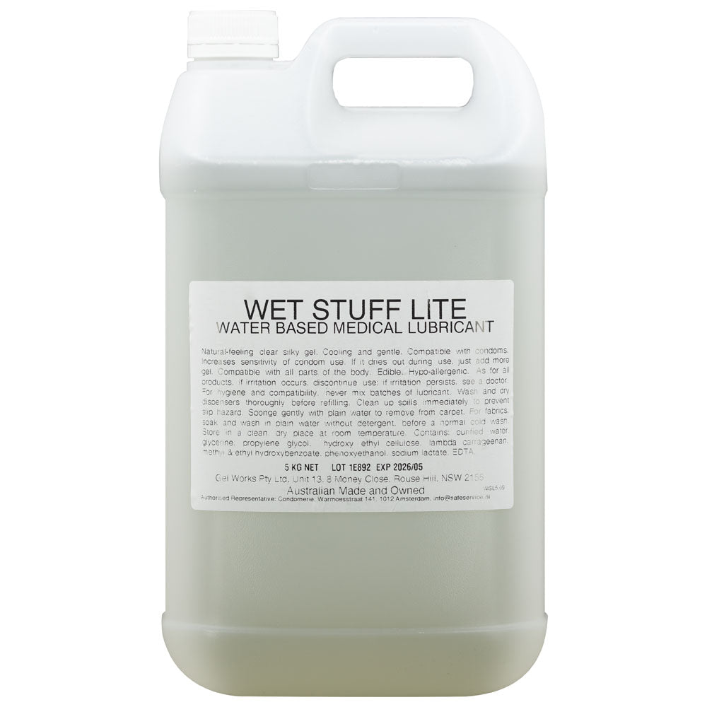 Wet Stuff Lite - 5kg Bottle - Water Based Lubricant - 5 kg Tube-GW11026