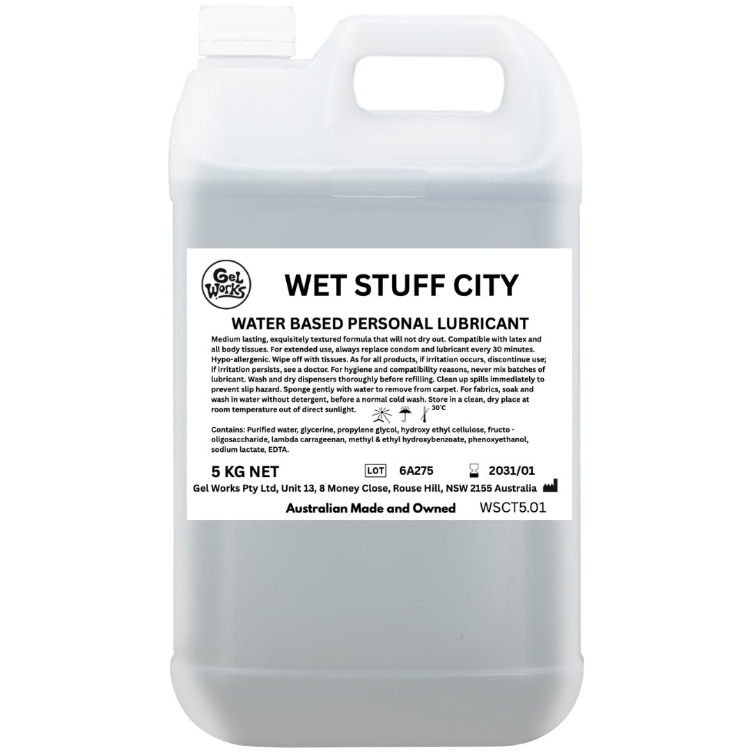 Wet Stuff City - 5kg Bottle - Water Based Lubricant - 5 kg Tube - GW14030
