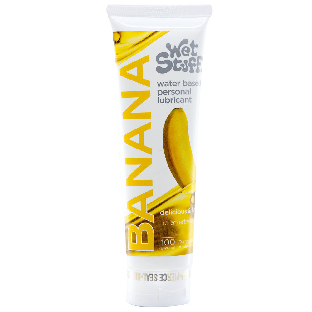 Wet Stuff Banana - 100g Tube - Banana Flavoured Water Based Lubricant - 100 gram Tube-GW39051