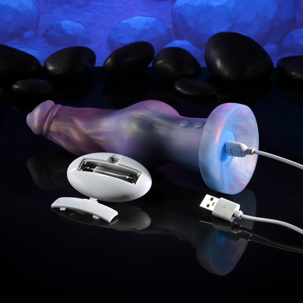 Gender X IMAGINARY FRIEND - Purple/Pink USB Rechargeable Vibrating Fantasy Dildo with Wireless Remote - GX-RD-7500-2