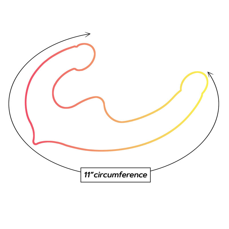 Shades 9.5 Strapless Double Dong - Pink/Orange 24 cm Double Dong-IC1308