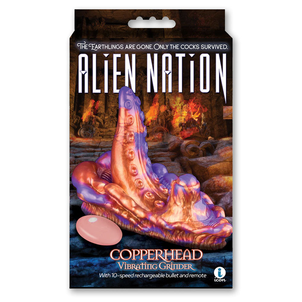 Alien Nation - Copperhead - Coloured USB Rechargeable Vibrating Fantasy Grinder Pad with Remote-IC1378