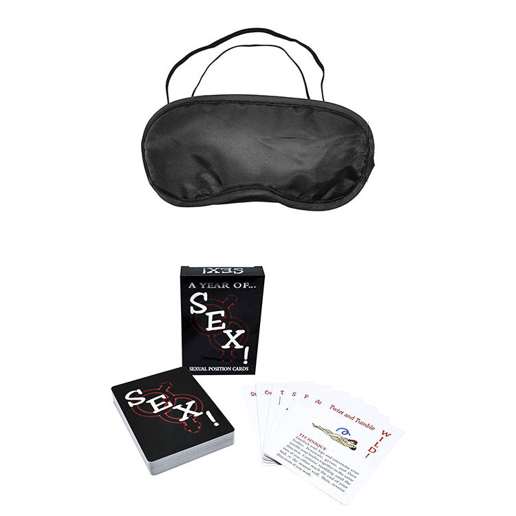 Adam & Eve MIDNIGHT MOODS COLLECTION - Black Couples Bondage Kit - Set of 10 Pieces-J536 8000