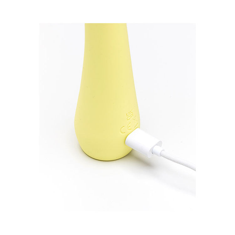 Adam & Eve GROOVY GLOW-UPS Bendie - Yellow 18.4 cm USB Rechargeable G-Spot Vibrator - L180 7000