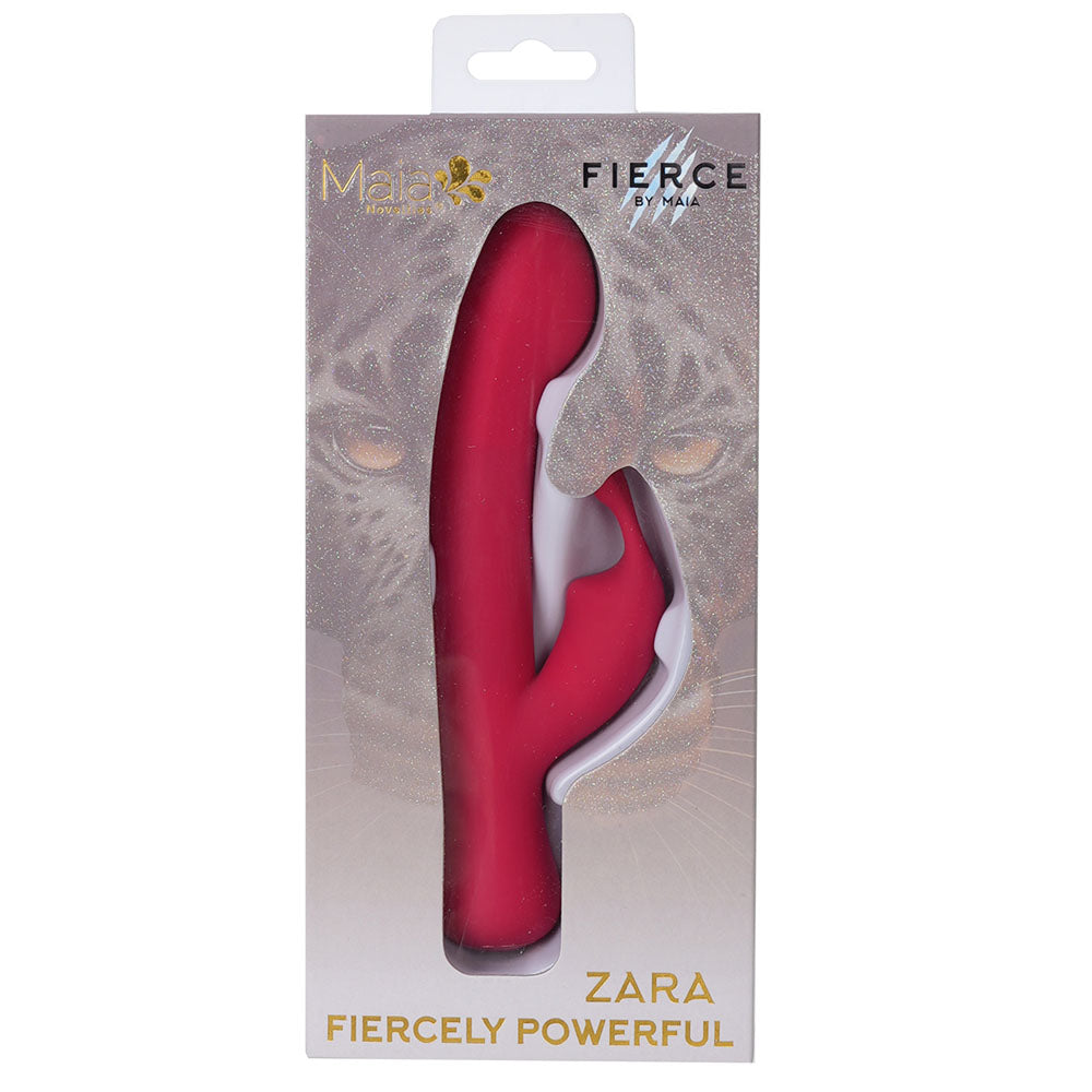 Maia ZARA - Red - Red 17.1 cm USB Rechargeable Rabbit Vibrator-MA24-18-RED