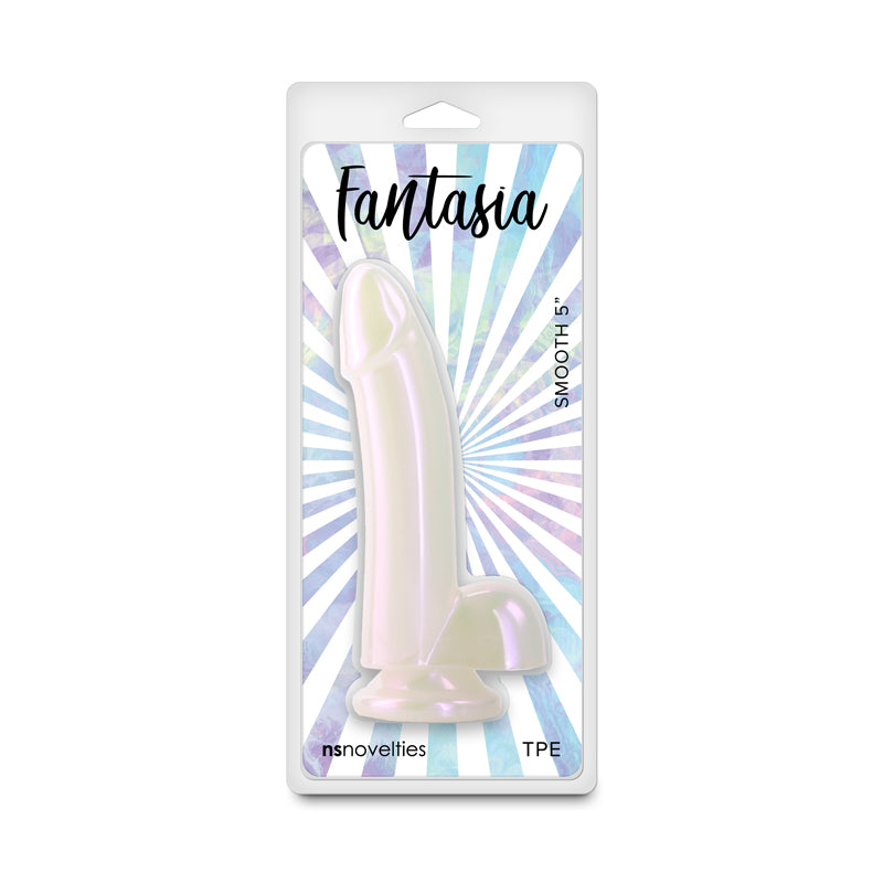 Fantasia - Smooth 5 - Pearl - Pearlescent White 14.8 cm Dildo-NSN-0385-01