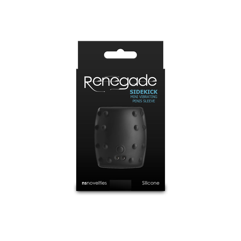 Renegade Sidekick - Black - Black USB Rechargeable Vibrating Penis Cage-NSN-1150-03