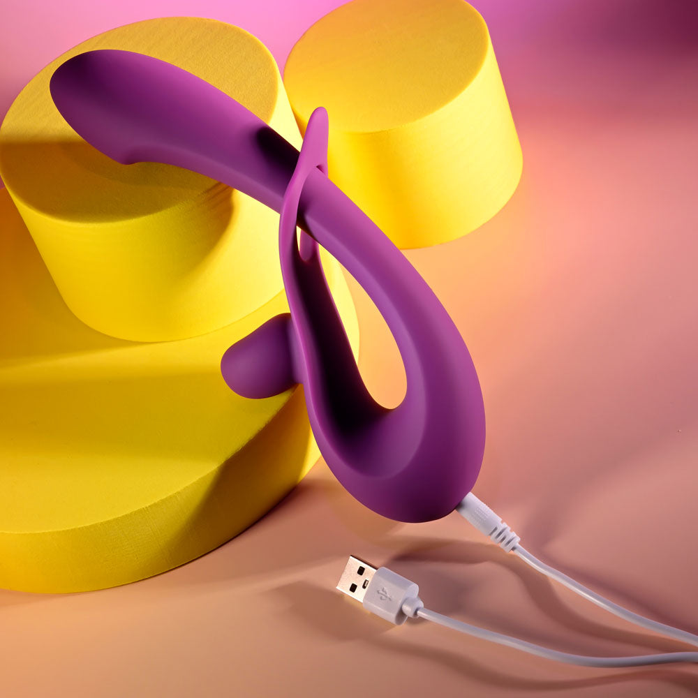 Playboy Pleasure CHA CHA SLIDE - Purple 20 cm USB Rechargeable Rabbit Vibrator-PB-RS-5803-2