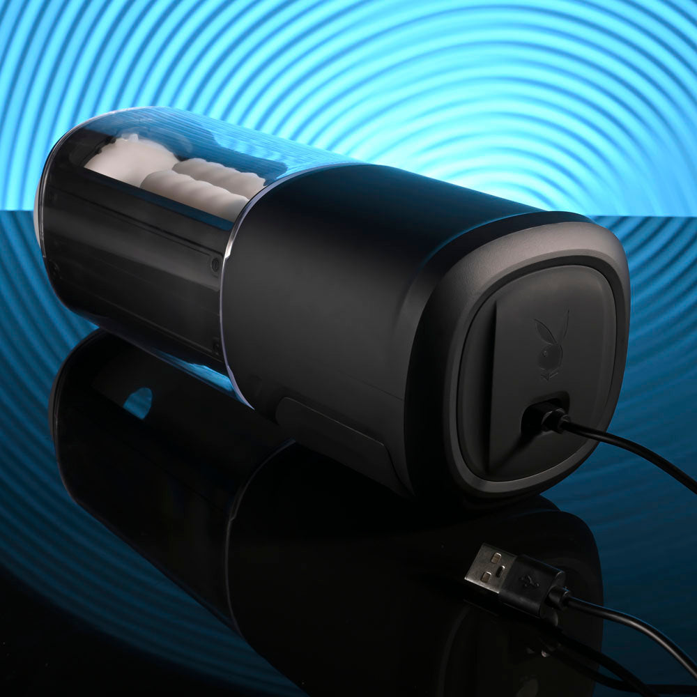 Playboy Pleasure SIDE PIECE - USB Rechargeable Warming Auto Stroker-PB-RS-6565-2