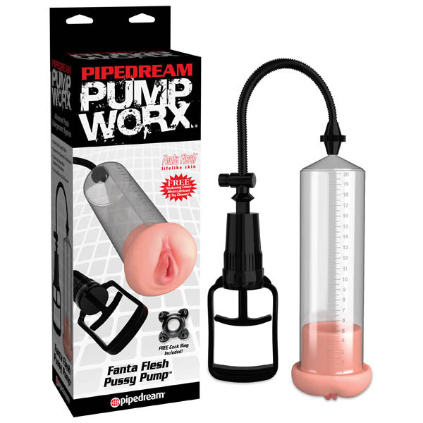 Pump Worx Fanta Flesh Pussy Pump - Penis Pump with Vagina Sleeve-PD3289-00