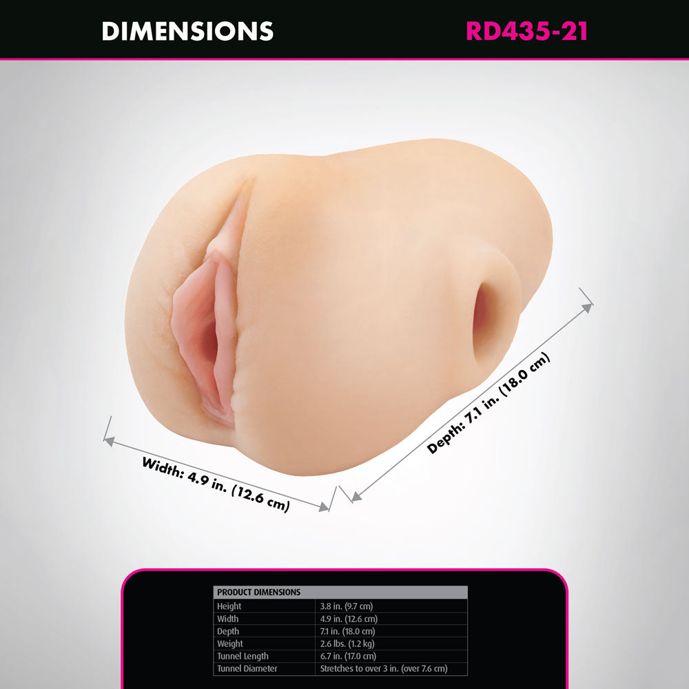PDX Plus Pussy Pounder Squeeze Stroker - Flesh - Flesh Vagina Stroker-RD435-21