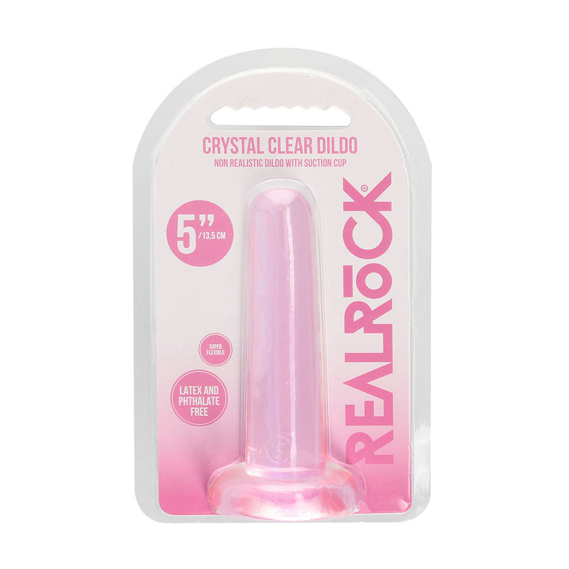 REALROCK Non Realistic Dildo With Suction Cup - 13.5 cm - Pink 13.5 cm Dong - REA108PNK